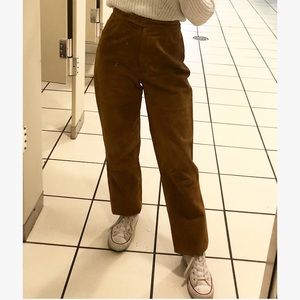 90s Vintage High Waisted Sued Pants